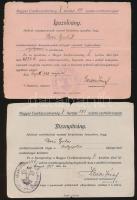 cca 1920-1940 Cserkész témájú okmányok, Rádióamatőr lap, cserkész igazolványok