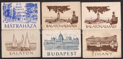 1940-1970 Kis nyomtatvány tétel, benne cserkész túra kisokos, praktikus Balatoni vasúti menetrend (1...
