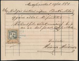 1897 Meixner Mátyás vas- és fűszerkereskedése az Arany ásóhoz, Muraszombat. Díszes fejléces számla 1...