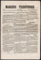 Marczius Tizenötödike c. forradalmi újság szórványszámai 1848-ból. áprilistól decemberig. 35.; 226.;...