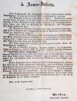 1848. december 26. 5. Armee-Bulletin Báró Ludwig von Welden császári és királyi táborszernagy német ...
