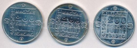 1985. 200Ft Ag "Természetvédelem - Mocsári teknős" + 1985. 200Ft Ag "Természetvédelem...