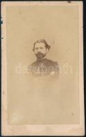 cca 1863 Kézdiszentléleki Kozma Zsombor vizitkártya méretű, feliratozott fotója, 10,5x6 cm