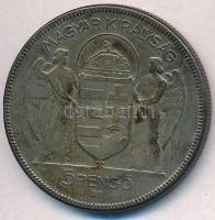 1930. 5P Ag "Horthy jobbra" T:2,2- patina
Adamo P8