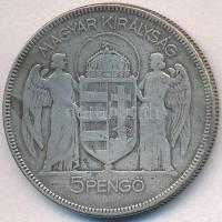 1930. 5P Ag "Horthy jobbra" T:3
Adamo P8