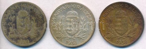 1926-1938. 1P Ag (3x) T:2,3 patina
Adamo P6