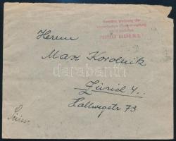 1946 (15. díjszabás) Levél Zürichbe 10x 4 millióP bérmentesítéssel / Cover to Switzerland