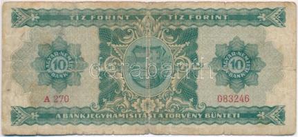 1946. 10Ft vízjeles T:III-,IV
Adamo F1