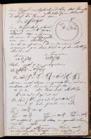 1871-1872 Schuller Alajos (1845-1920) kísérleti fizikus jegyzetei a Heidelbergi Egyetemen töltött id...