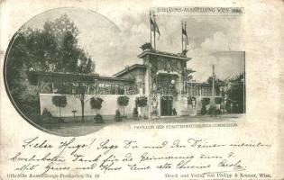 1898 Vienna, Wien; Jubilaums Ausstellung, Pavillon der Stadterweiterungs-Commission / exposition, city expansion commission (fl)