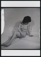 cca 1975 Az elvesztett fügefalevelek legendája, 4 db szolidan erotikus akt fotó, korabeli vintage ne...