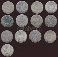 USA 1879-1921. 1$ Ag "Morgan" (13x) T:2,2/3