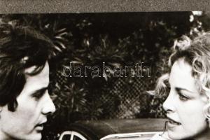 ,,Sebességláz" című film állóképei, 17 db negatív, ezekről készültek a mozik előcsarnokában kiá...