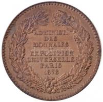 Franciaország 1878. "Világkiállítás 1878 Párizs - Nemzeti Pénzverde" Br emlékérem. Szign.:...