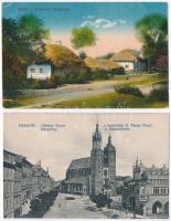 54 db RÉGI lengyel városképes lap, vegyes minőség / 54 pre-1945 Polish town-view postcards, mixed qu...