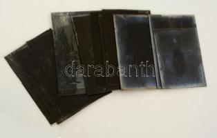 cca 1928 Munkások Testedző Egyesületének társas látképei a Börzsönyből, 13 db vintage üveglemez nega...