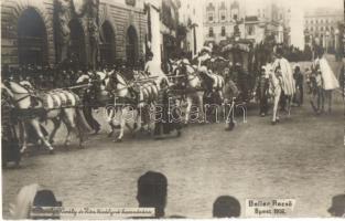 1916 Budapest, IV. Károly király és Zita királyné koronázása, Beller Rezső felvétele - 2 db régi kép...
