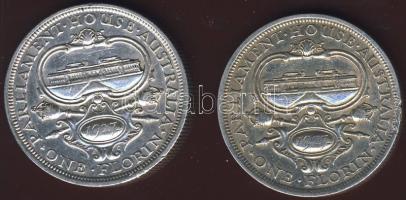 Ausztrália 1927. 1Fl Ag "Parlament" (2x) T:2/3 kis ph.