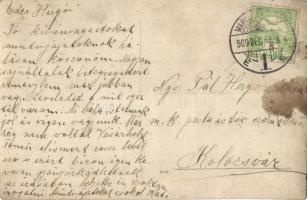 1909 Marosvásárhely, Targu Mures; udvar, kert / garden, photo (ragasztónyom / glue mark)