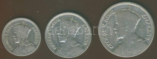 Új-Zéland 1933. 3P + 1Sh Ag T:3/4 + 1936. 6p Ag T:3