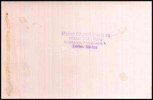 cca 1947 a Margit híd a pesti oldalról nézve, a Magyar Központi Híradó Rt. felvétele, hátulján pecsé...