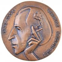 Soltra Elemér (1922-2013) 2007- Tarnai Andor-díj egyoldalas Br plakett (893g/148mm) T:1 / Hungary 2007- Andor Tarnai-Award one-sided Br plaque (893g/148mm) C:UNC
