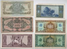 30db-os vegyes magyar pengő és adópengő bankjegy tétel T:III,III-