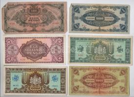 30db-os vegyes magyar pengő és adópengő bankjegy tétel T:III,III-