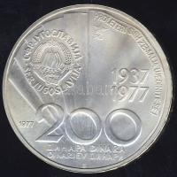 Jugoszlávia 1977. 200D Ag "Tito" T:PP Eredeti díszcsomagolásban, tanúsítvánnyal!