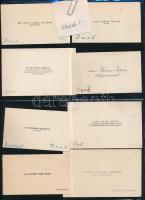 cca 1930-1945 Vegyes magyar névjegykártya tétel (vitézek, rendőrök, katonatisztek), 24 db