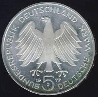 NSZK 1974. 5DM Ag "Gauss" T:2