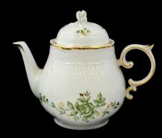 Hollóházi Erika mintás két személyes teás készlet, tállal, matricás, hibátlan