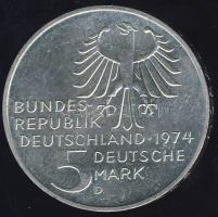 NSZK 1974. 5DM Ag "Kant" T:2