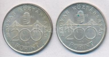 1993. 200Ft Ag "MNB" (2x) T:2