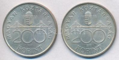 1993. 200Ft Ag "MNB" (2x) T:2