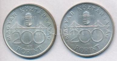 1993. 200Ft Ag "MNB" (2x) T:2