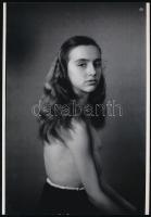 cca 1950 Anya és leánya, ismeretlen szerző felvételei, 2 db vintage negatívról készült mai nagyítás,...