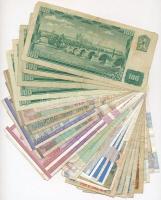 Vegyes: 31db-os papírpénz tétel, európai országok csehszlovák, román, szlovén és spanyol bankjegyek ...
