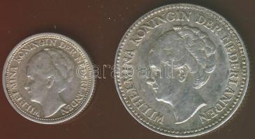 Hollandia 1929. 1/2G Ag T:2- + 1938. 10c Ag T:2+