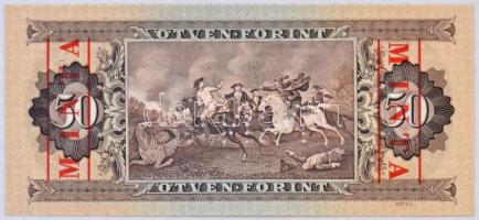 1969. 50Ft "MINTA" felülnyomással és perforációval "D000 - 001193" sorszámmal, g...