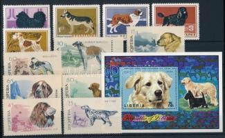 Dogs 27 diff stamps + 1 minisheet + 1 block Kutya motívum 27 klf bélyeg, 1 kisív és 1 blokk 2 steckl...