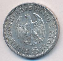 Német 3. Birodalom 1936A 5M Ag "Hindenburg" T:2,2- ph.
German Third Reich 1936A 5 Mark Ag...