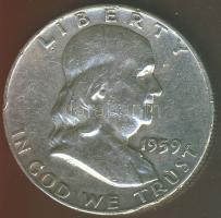 USA 1959. 1/2$ "Franklin" T:3 kis ph.