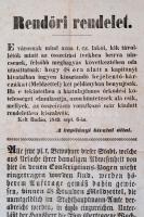 1849. szeptember 6. Rendőri rendelet a budai kapitányi hivataltól, a lakosság összeírásáról. / 
184...