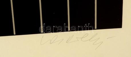 Victor Vasarely (1908-1997): BO-RA. Szitanyomat, papír, jelzett, számozott (XII/XX), keretben, 56×49...