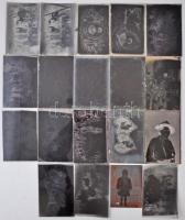 cca 1938 Hajdú János csongrádi fényképész 15 db vintage üveglemez negatívja változatos témákról, 9x1...
