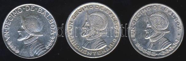 Panama 1/10B Ag 1953,1961,1963 3klf db T:1