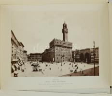 cca 1886/1986 Firenze, fotómappa 6 db vintage collotipiáról készített nagyméretű nyomat az Alinari g...