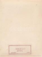 cca 1930 Angelo (1894-1974) aláírt, etikettel jelzett vintage fotóművészeti alkotás, 23x16 cm, karto...