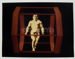 cca 1985 Waliczky Tamás: Wheel, feliratozott vintage fotóművészeti alkotás, 42x55 cm